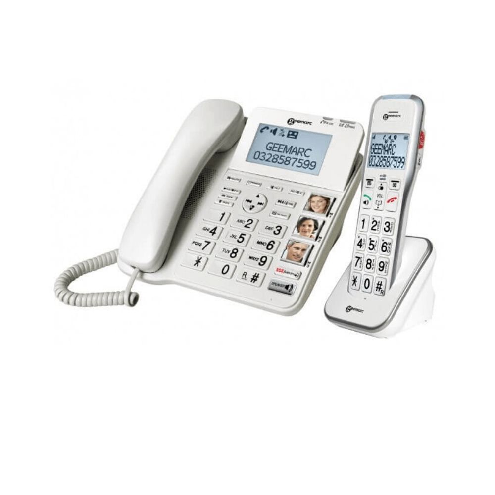 Geemarc - Amplidect Combi 595 Geemarc Téléphone Senior - Accessoires Téléphone Fixe