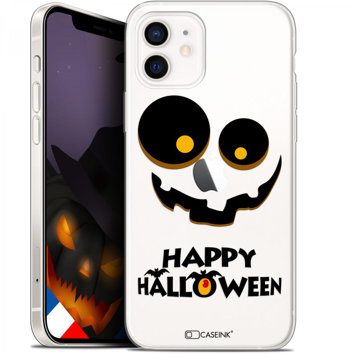 Caseink - Coque Pour Apple iPhone 12 Mini (5.4 ) [Gel HD Collection Halloween Design Happy - Souple - Ultra Fin - Imprimé en France] - Coque, étui smartphone