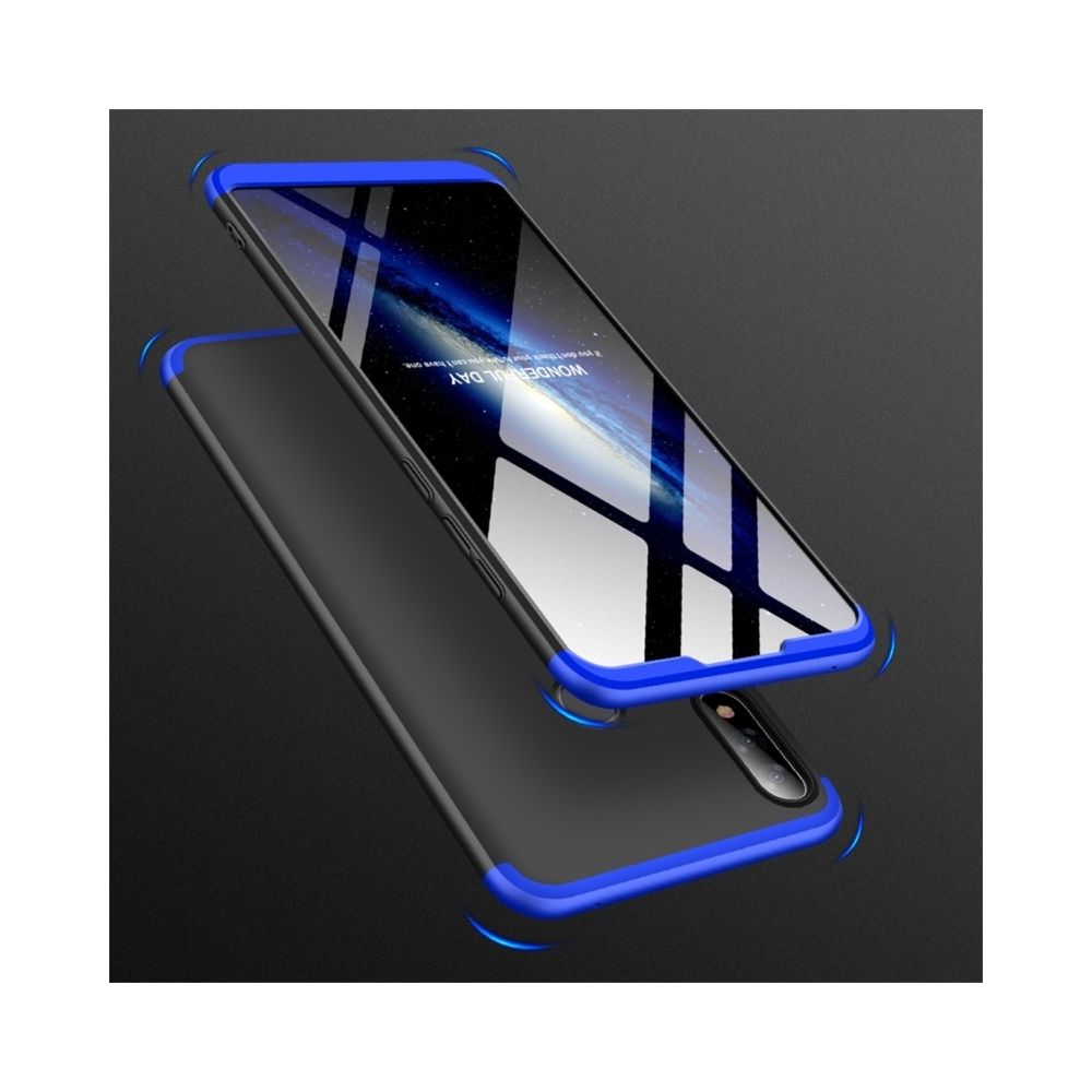 Wewoo - Coque Étui pour PC à couverture intégrale à trois étages pour Asus Zenfone Max Pro (M2) ZB631KL (noir, bleu) - Coque, étui smartphone