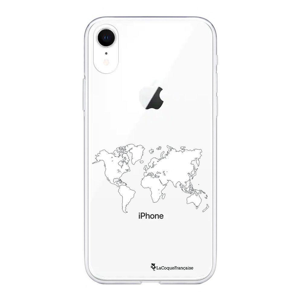 La Coque Francaise - Coque iPhone Xr souple transparente Carte du Monde Motif Ecriture Tendance La Coque Francaise. - Coque, étui smartphone