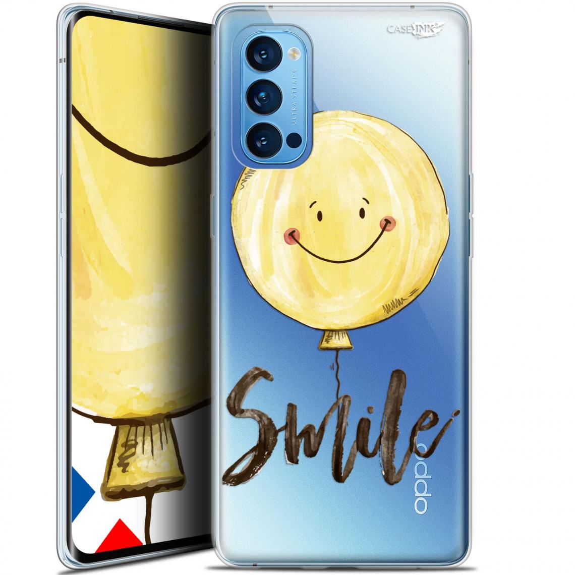 Caseink - Coque arrière Oppo Reno 4 Pro 5G (6.5 ) Gel HD [ Nouvelle Collection - Souple - Antichoc - Imprimé en France] Smile Baloon - Coque, étui smartphone