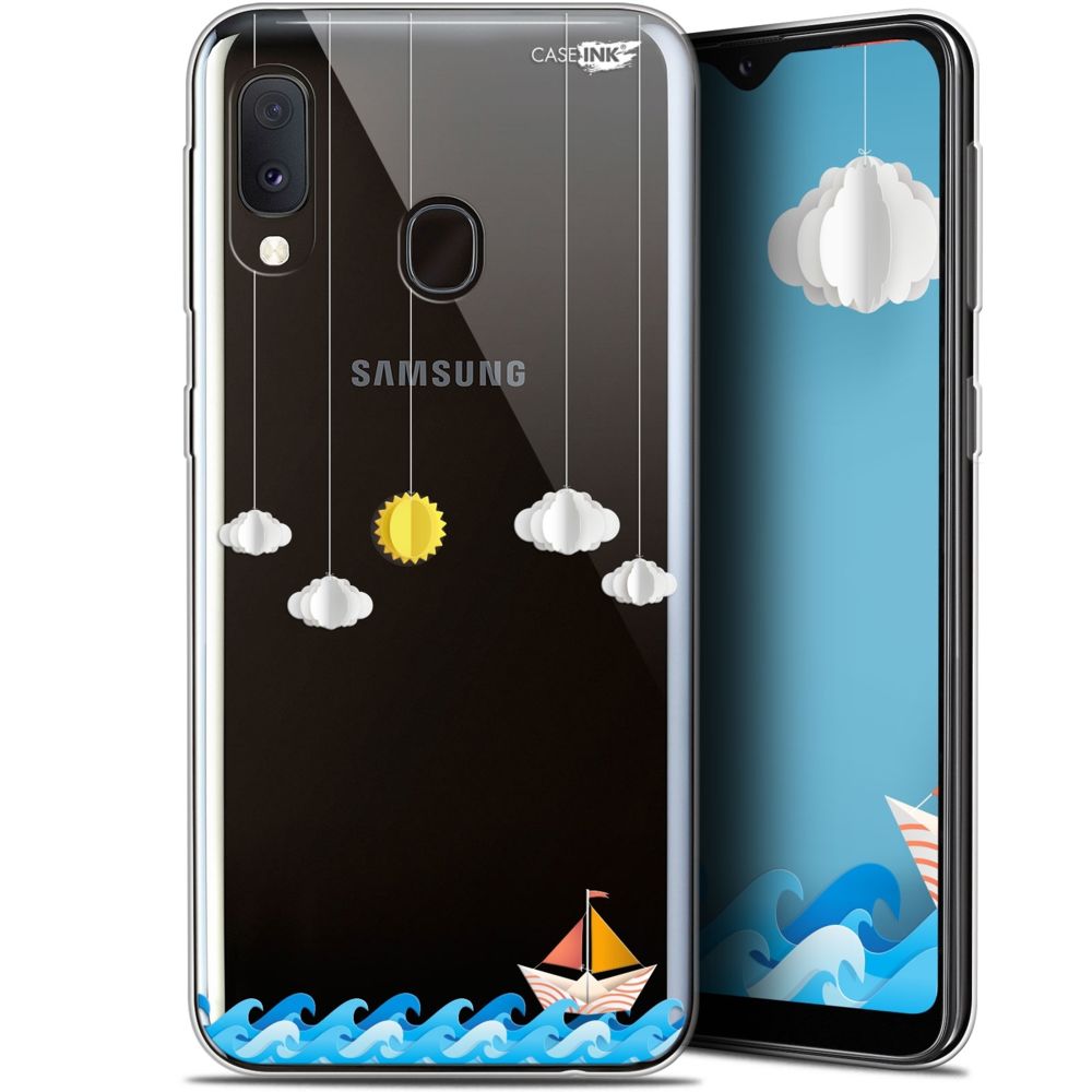 Caseink - Coque arrière Samsung Galaxy A20E (5.8 ) Gel HD [ Nouvelle Collection - Souple - Antichoc - Imprimé en France] Petit Bateau en Mer - Coque, étui smartphone