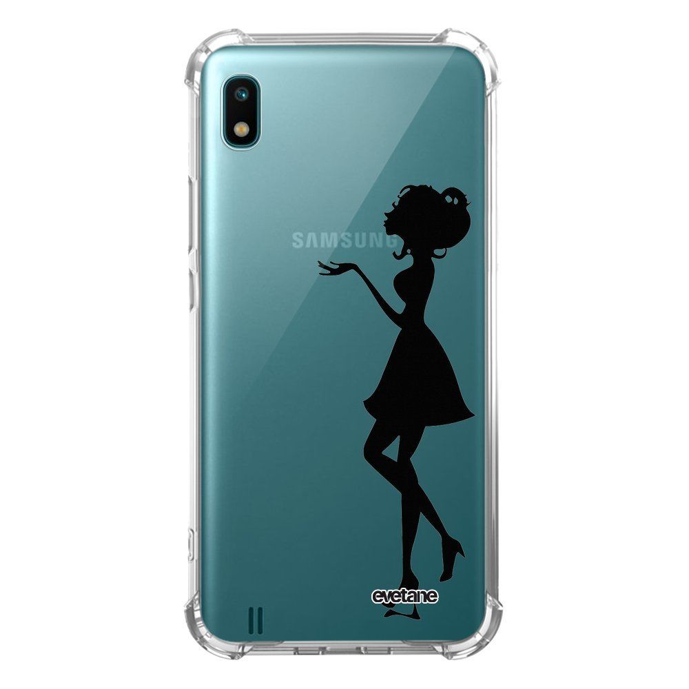 Evetane - Coque Samsung Galaxy A10 anti-choc souple avec angles renforcés transparente Silhouette Femme Evetane - Coque, étui smartphone