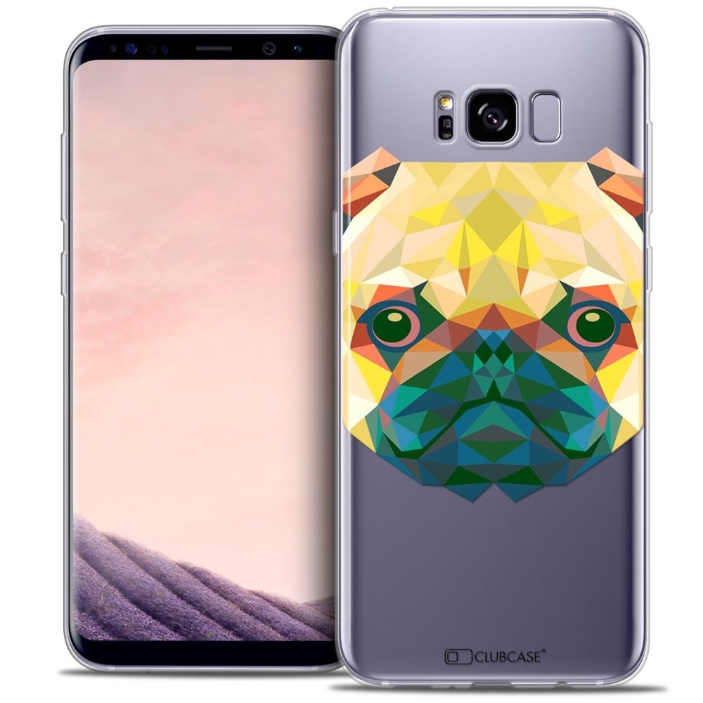 Caseink - Coque Housse Etui Samsung Galaxy S8 (G950) [Crystal Gel HD Polygon Series Animal - Souple - Ultra Fin - Imprimé en France] Chien - Coque, étui smartphone
