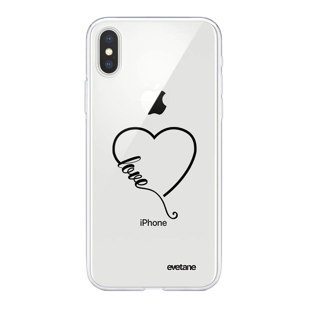 Evetane - Coque iPhone Xs Max 360 intégrale Coeur love Ecriture Tendance Design Evetane. - Coque, étui smartphone