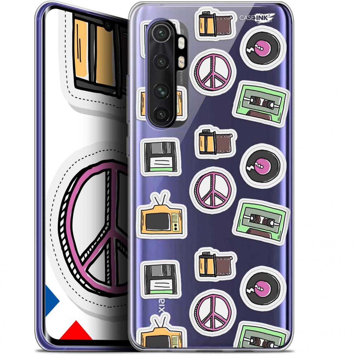 Caseink - Coque arrière Xiaomi Mi Note 10 LITE (6.4 ) Gel HD [ Nouvelle Collection - Souple - Antichoc - Imprimé en France] Vintage Stickers - Coque, étui smartphone