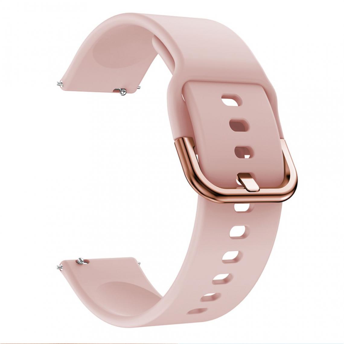 Other - Bracelet en silicone Couleur unie rose pour votre Garmin Vivoactive 4S/Vivomove 3S - Accessoires bracelet connecté