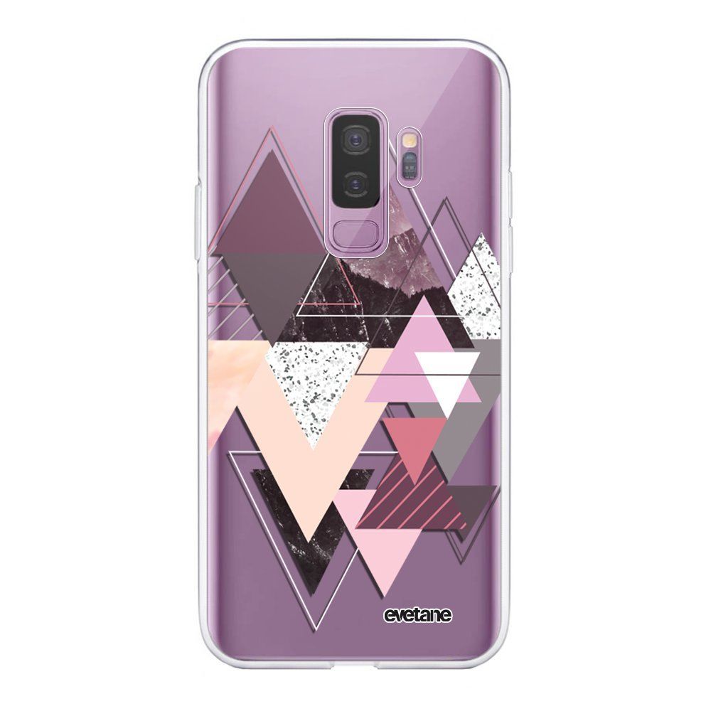 Evetane - Coque Samsung Galaxy S9 Plus souple transparente Triangles Design Motif Ecriture Tendance Evetane. - Coque, étui smartphone