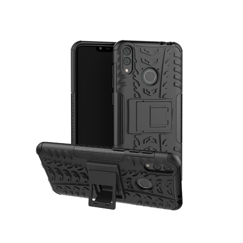 Wewoo - Coque antichoc TPU + PC pour HuHonor Play 8C, avec support (Noir) - Coque, étui smartphone