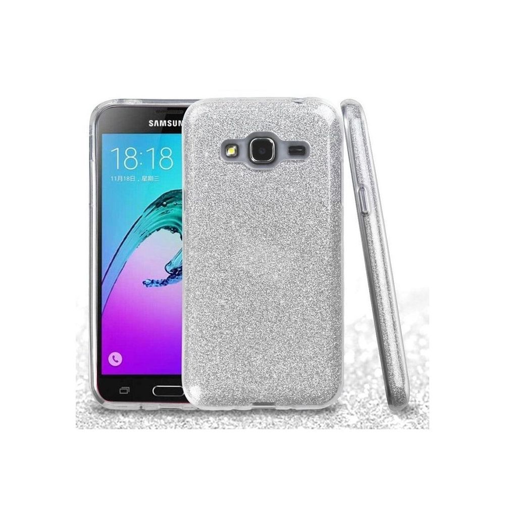 marque generique - Coque Etui Protection Brillant Paillette Bling Bling Argent pour Samsung Galaxy J5 2016 - Coque, étui smartphone