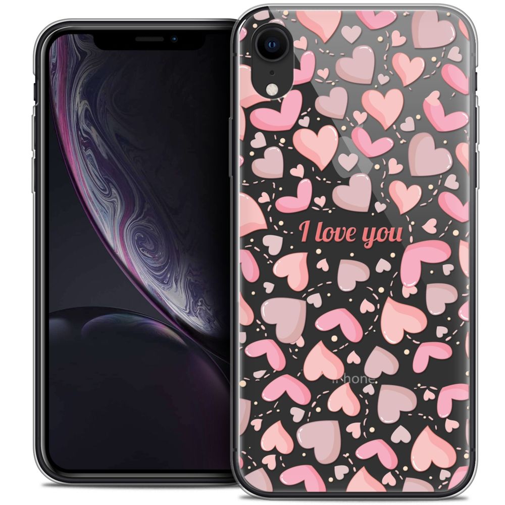 Caseink - Coque Housse Etui Apple iPhone Xr (6.1 ) [Crystal Gel HD Collection Love Saint Valentin Design I Love You - Souple - Ultra Fin - Imprimé en France] - Coque, étui smartphone