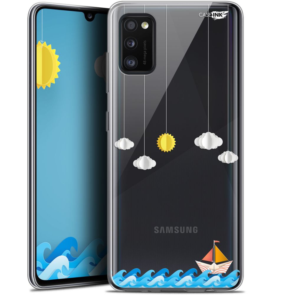Caseink - Coque arrière Samsung Galaxy A41 (6.1 ) Gel HD [ Nouvelle Collection - Souple - Antichoc - Imprimé en France] Petit Bateau en Mer - Coque, étui smartphone