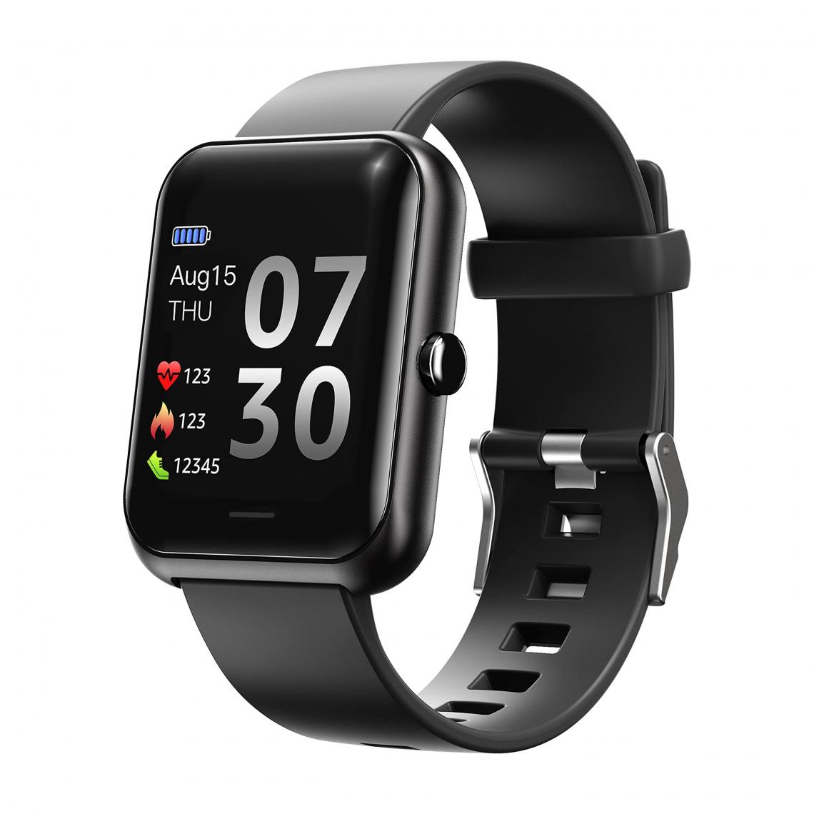 Chronotech Montres - Chronus Smart watch Bluetooth Smart Watch Activity Tracker, Waterproof IP68, high-definition screen, Magnetic charging, Sports watch, call SMS notification(black) - Montre connectée