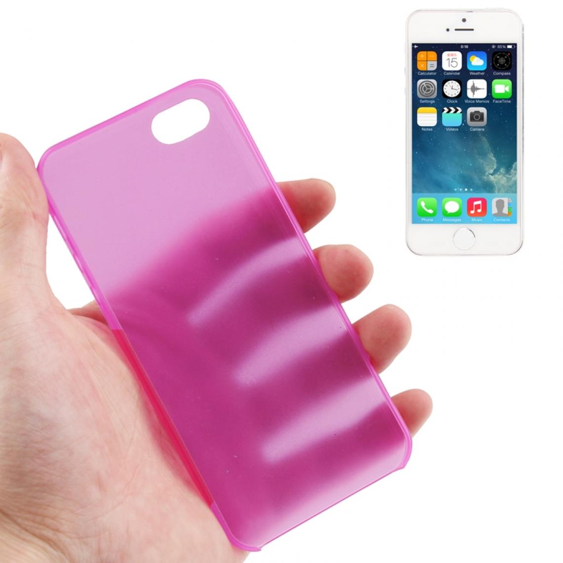 Wewoo - Matériaux de protection en polycarbonate ultra-fins de 0,3 mm PC Protection Shell pour iPhone 5, 5s et SE (Magenta) - Coque, étui smartphone
