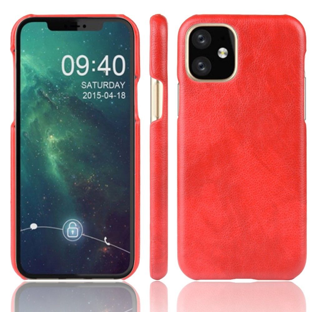 marque generique - Etui en PU rigide rouge pour votre Apple iPhone 6.1 pouces (2019) - Coque, étui smartphone