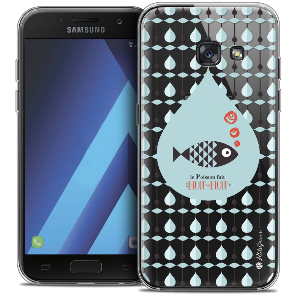 Caseink - Coque Housse Etui Samsung Galaxy A7 2017 A700 (5.7 ) [Crystal Gel HD Collection Petits Grains ? Design Le Poisson - Souple - Ultra Fin - Imprimé en France] - Coque, étui smartphone