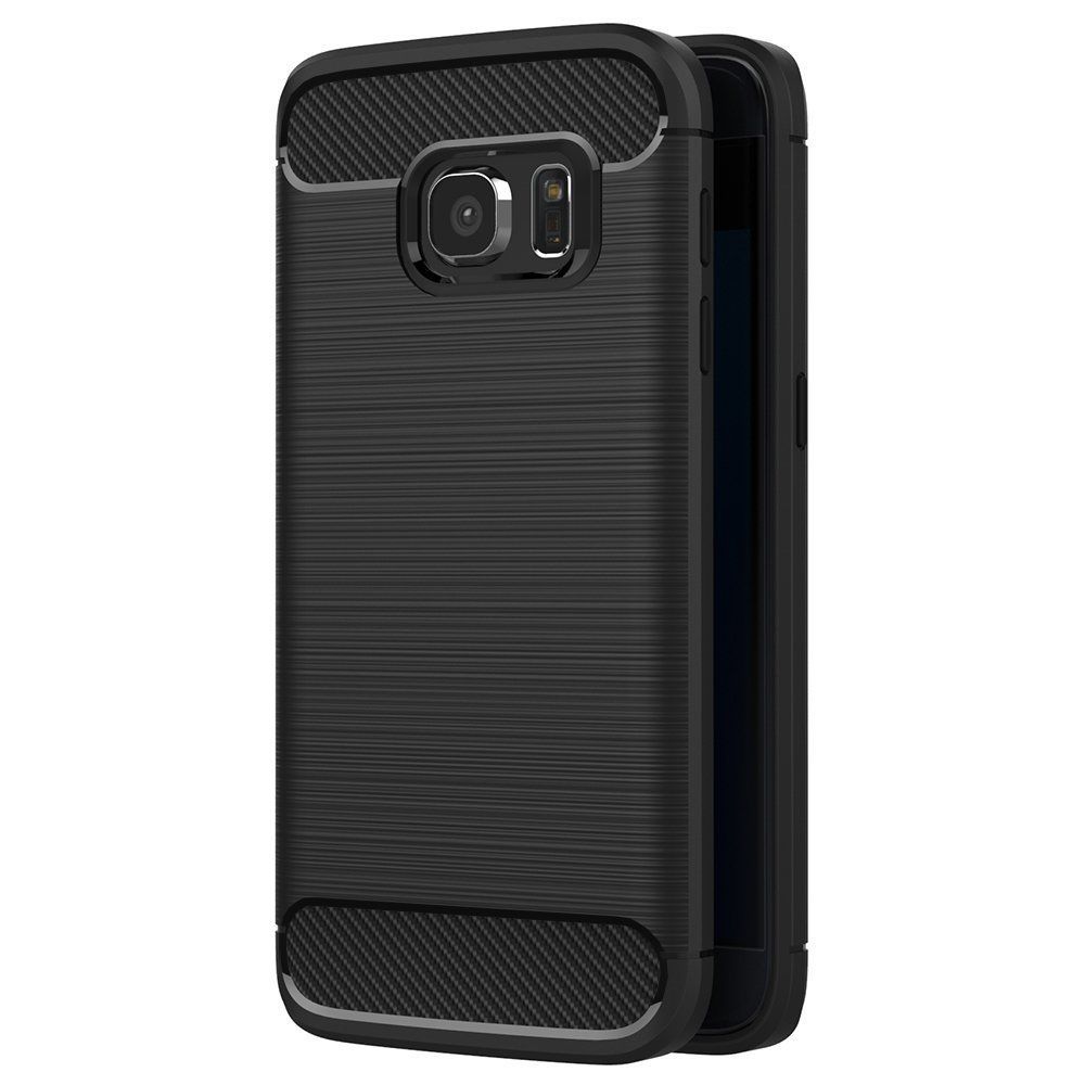 Cabling - CABLING® Coque pour Samsung Galaxy S7 (5,1 Pouces) TPU Silicone Souple Resistant Housse Fibre de Carbone Etui Case (Noir) - Coque, étui smartphone