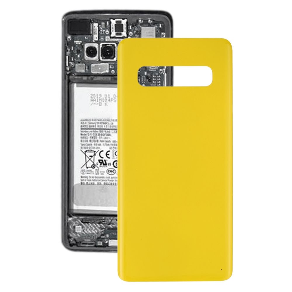 Wewoo - Coque Arrière de Batterie pour Galaxy S10 Jaune - Coque, étui smartphone
