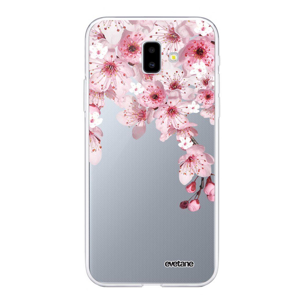 Evetane - Coque Samsung Galaxy J6 Plus 2018 souple transparente Cerisier Motif Ecriture Tendance Evetane. - Coque, étui smartphone