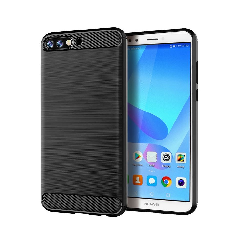 marque generique - Etui Coque de protection durable souple pour Huawei Y7 Pro 2018 - Noir - Autres accessoires smartphone