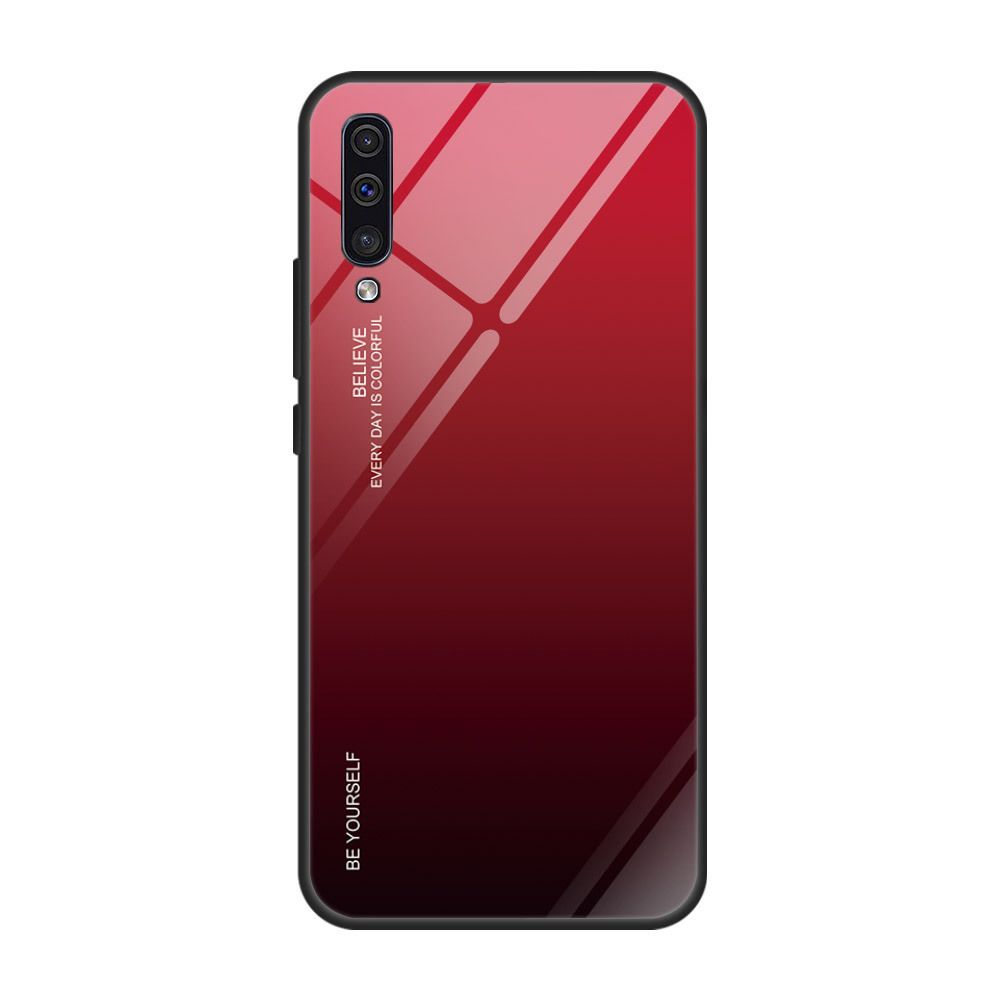 marque generique - Coque en verre trempé antichoc auto-encouragé pour Samsung Galaxy M30S - Noir&Rouge - Autres accessoires smartphone