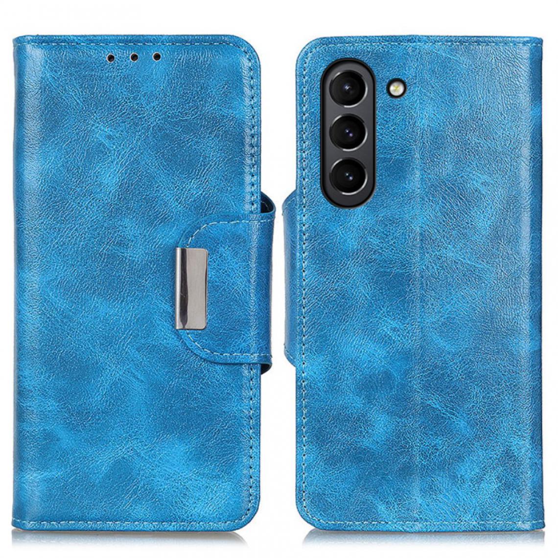 Other - Etui en PU Cheval fou avec support et 6 porte-cartes bleu pour votre Samsung Galaxy S21 FE - Coque, étui smartphone