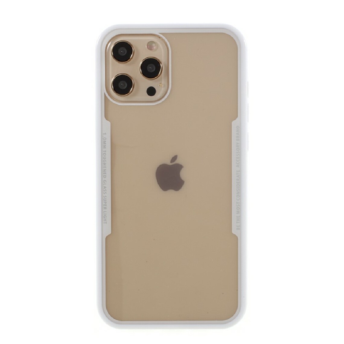 Other - Coque en silicone + acrylique cadre clair combo hybride blanc pour votre Apple iPhone 12/12 Pro - Coque, étui smartphone