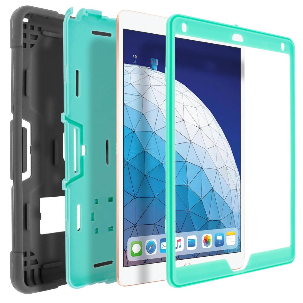 Avizar - Coque iPad Pro 10.5 et iPad Air 2019 Protection Bi-matières Béquille - Gris - Coque, étui smartphone