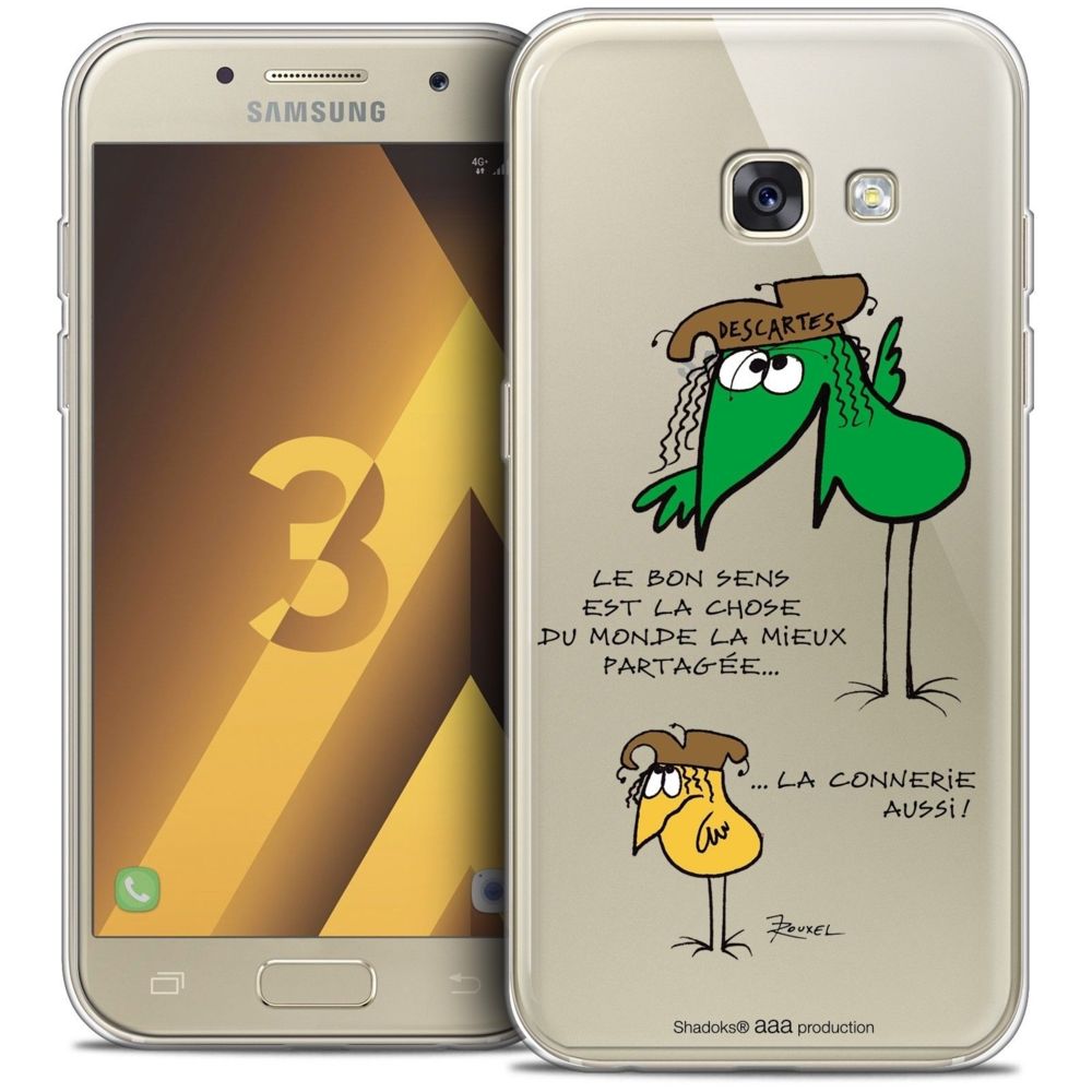Caseink - Coque Housse Etui Samsung Galaxy A3 2017 (A320) [Crystal HD Collection Les Shadoks ? Design Le Partage - Rigide - Ultra Fin - Imprimé en France] - Coque, étui smartphone