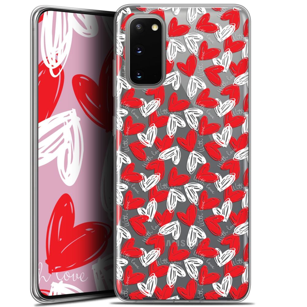 Caseink - Coque Pour Samsung Galaxy S20 (6.2 ) [Gel HD Collection Love Saint Valentin Design With Love - Souple - Ultra Fin - Imprimé en France] - Coque, étui smartphone