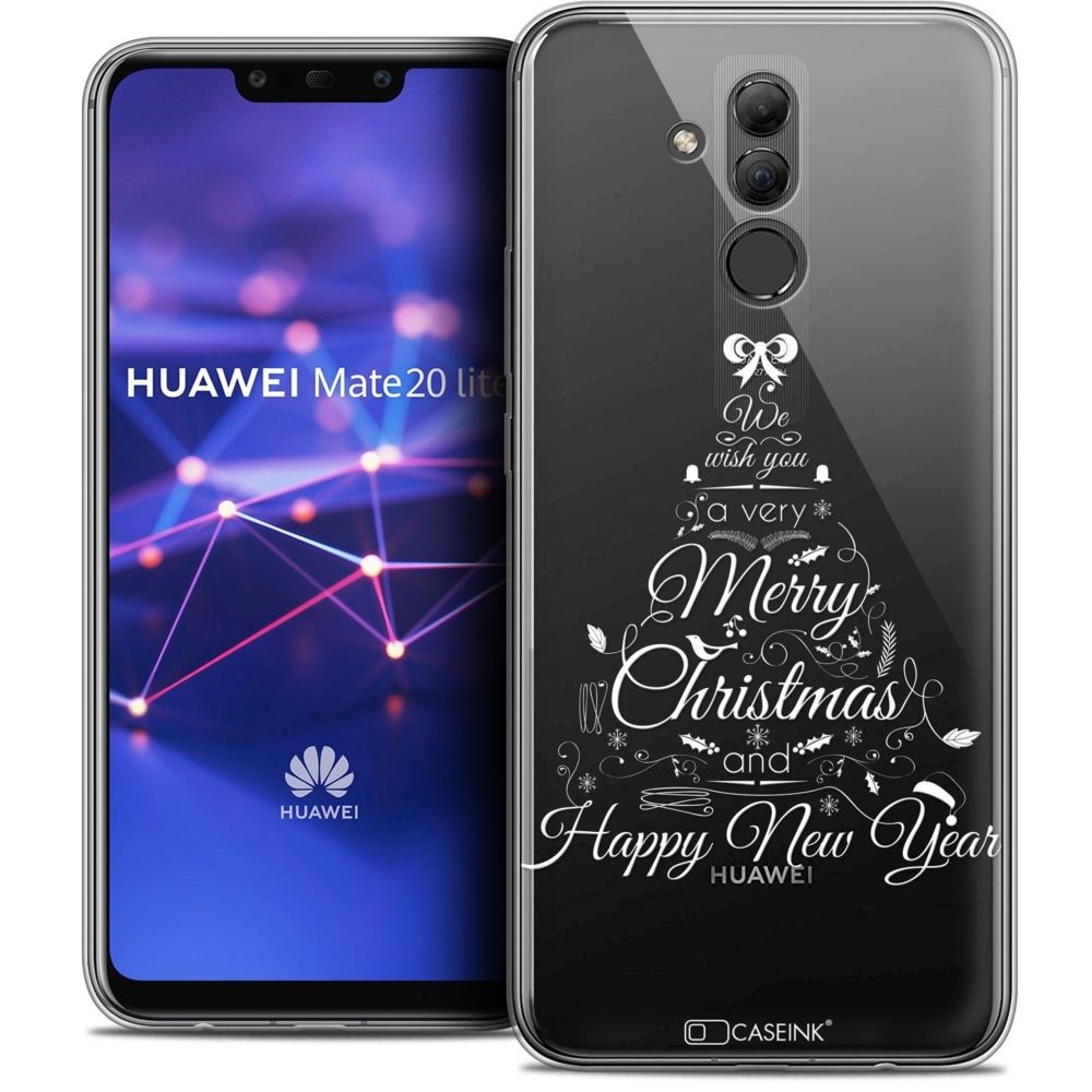 Caseink - Coque Housse Etui Huawei Mate 20 Lite (6.3 ) [Crystal Gel HD Collection Noël 2017 Design Calligraphie - Souple - Ultra Fin - Imprimé en France] - Coque, étui smartphone
