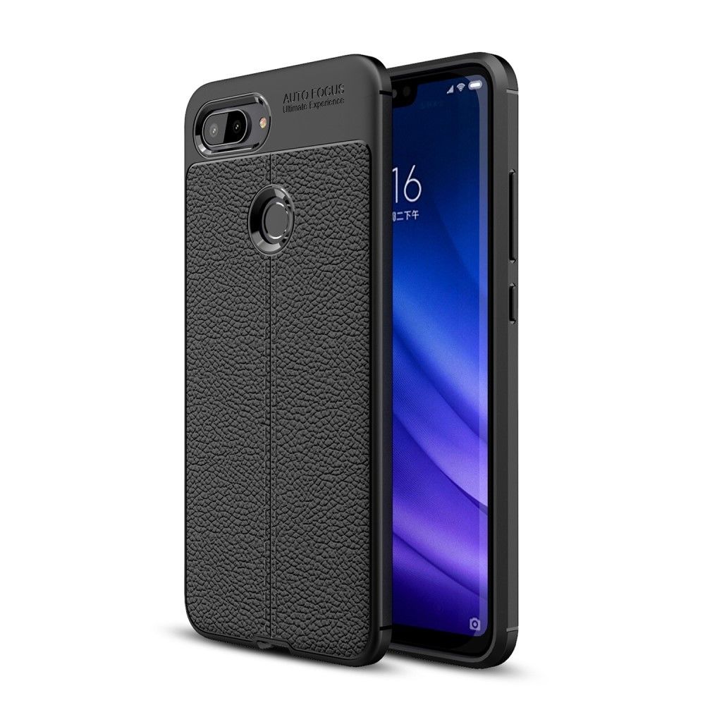 marque generique - Coque en TPU litchi noir pour votre Xiaomi Mi 8 Lite/Mi 8 Youth (Mi 8X) - Autres accessoires smartphone