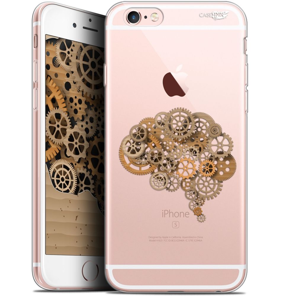 Caseink - Coque arrière Apple iPhone 6/6s (4.7 ) Gel HD [ Nouvelle Collection - Souple - Antichoc - Imprimé en France] Mécanismes du Cerveau - Coque, étui smartphone
