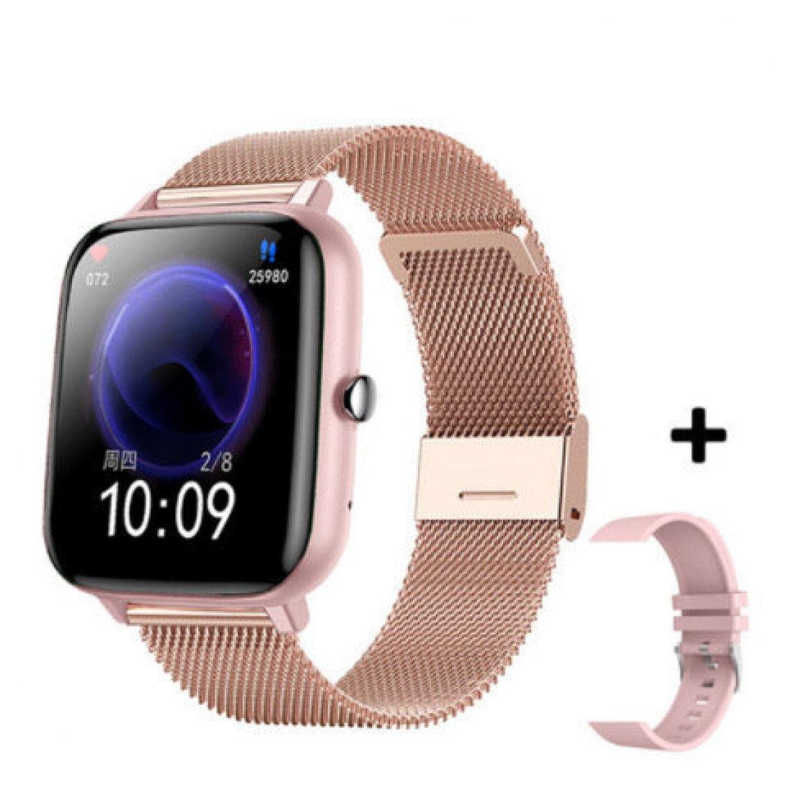 Chronotech Montres - Smart Watch,Waterproof Sport SmartWatch,Heart Rate Tracking Device Bracelet Watch Information Notifications(gold) - Montre connectée