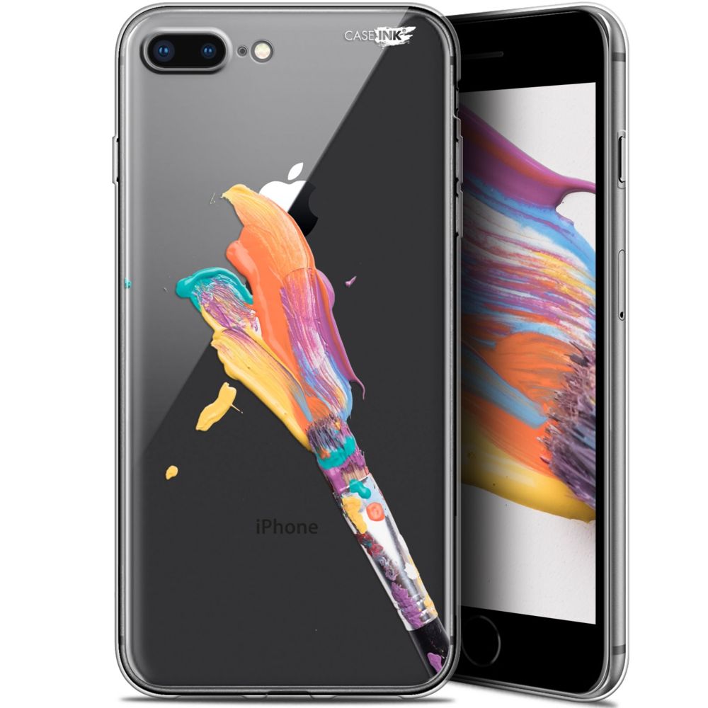 Caseink - Coque arrière Apple iPhone 7/8 Plus (4.7 ) Gel HD [ Nouvelle Collection - Souple - Antichoc - Imprimé en France] Pinceau de Peinture - Coque, étui smartphone