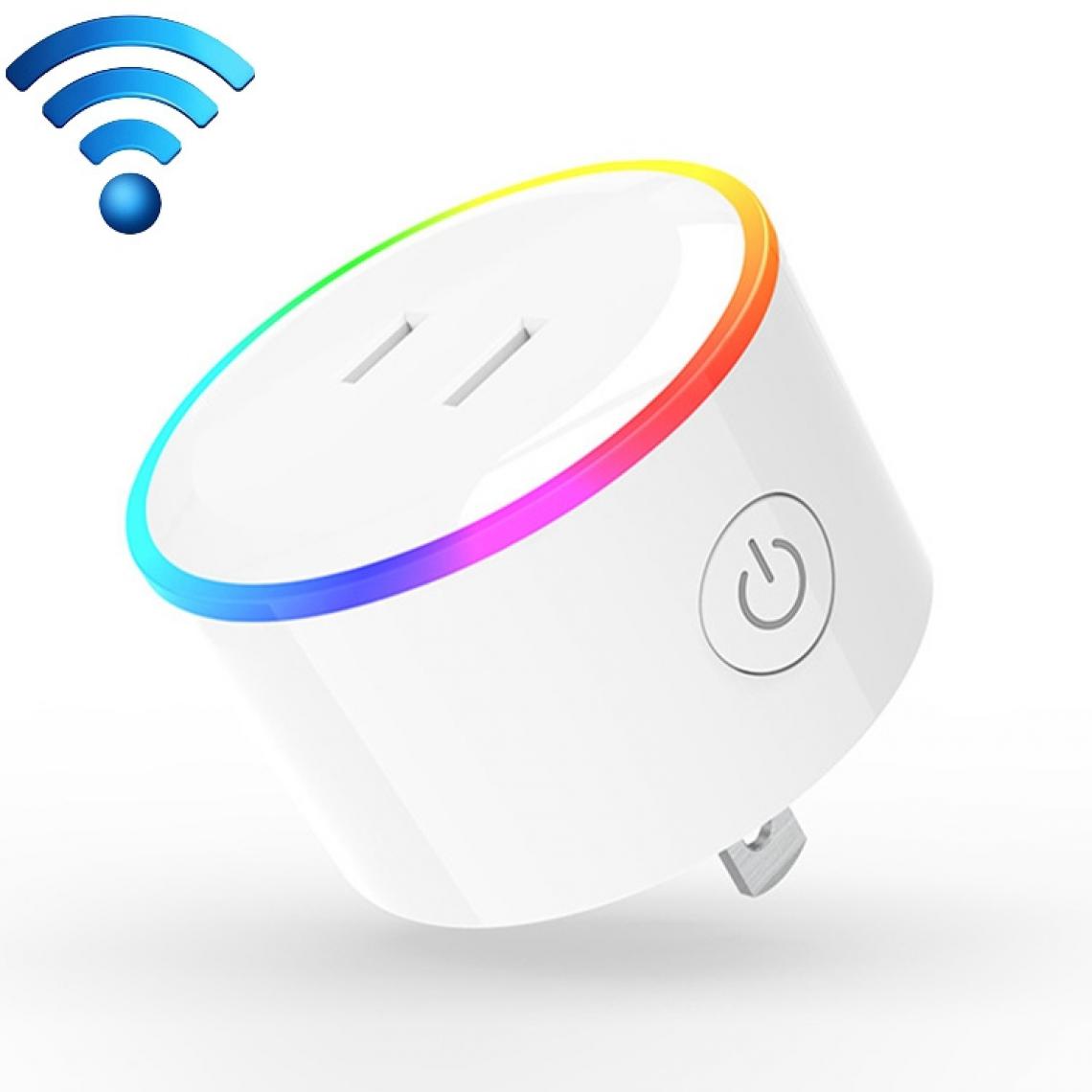 Wewoo - Prise Electrique Connectée intelligente pour télécommande WiFi 100A RGB Scene Light compatible avec Alexa & Google Home & IFTTT, CA 100-240V, US - Box domotique et passerelle