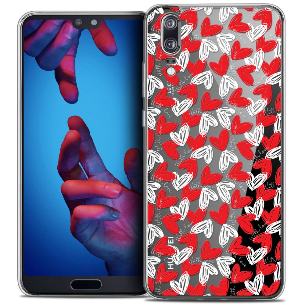 Caseink - Coque Housse Etui Huawei P20 (5.8 ) [Crystal Gel HD Collection Love Saint Valentin Design With Love - Souple - Ultra Fin - Imprimé en France] - Coque, étui smartphone