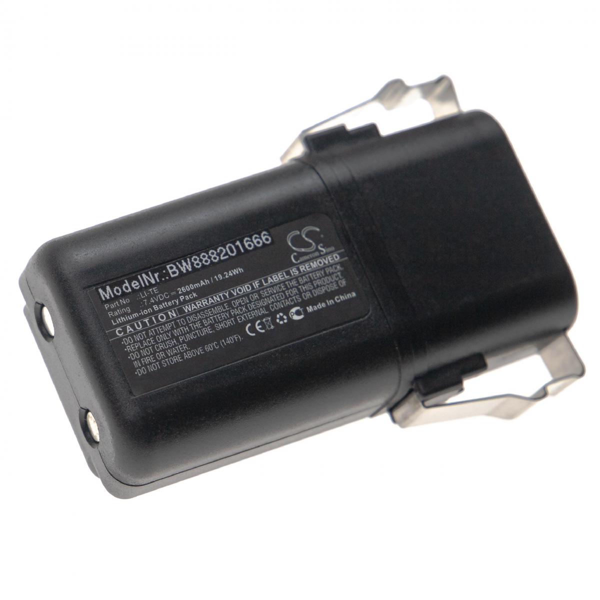Vhbw - vhbw Batterie compatible avec Elca Bravo-M, Mirage-M télécommande industrielle (2600mAh, 7,4V, Li-Ion) - Autre appareil de mesure