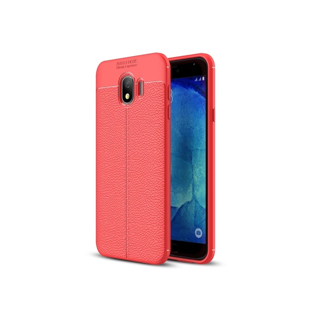 Wewoo - Coque rouge pour Galaxy J4 2018 Version EU Litchi Texture TPU Case - Coque, étui smartphone