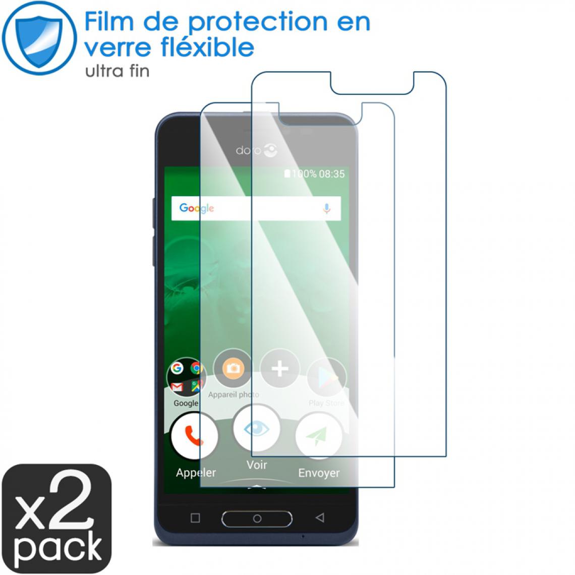 Karylax - Film de Protection d'écran en Verre Fléxible Dureté 9H pour Smartphone Doro 8035 (Pack x2) - Protection écran smartphone