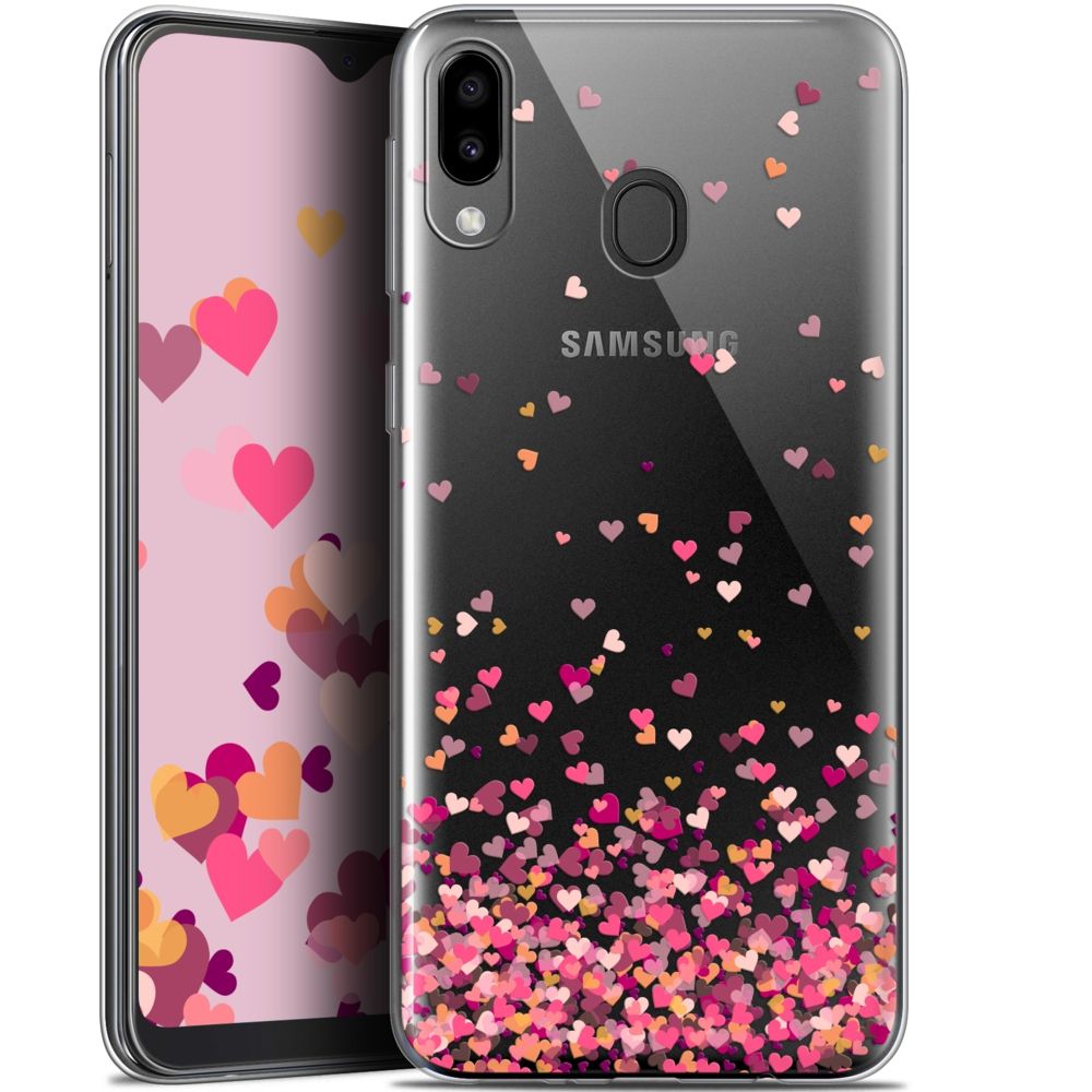 Caseink - Coque Pour Samsung Galaxy M20 (6.3 ) [Gel HD Collection Sweetie Design Heart Flakes - Souple - Ultra Fin - Imprimé en France] - Coque, étui smartphone