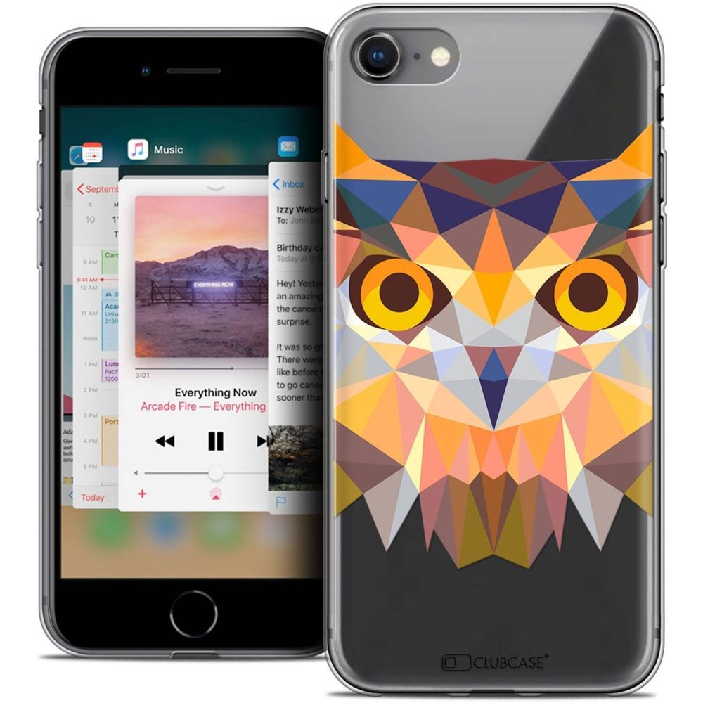 Caseink - Coque Housse Etui Apple iPhone 8 (4.7 ) [Crystal Gel HD Collection Summer Design Hibou - Souple - Ultra Fin - Imprimé en France] - Coque, étui smartphone