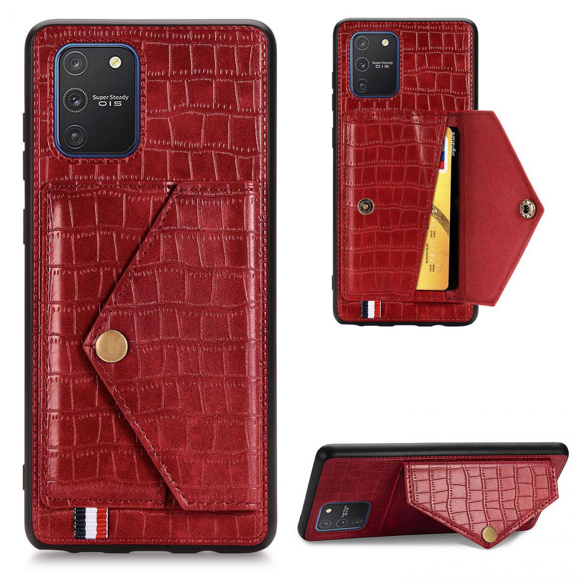 OtterBox - Housse Etui Coque de protection pour Samsung Galaxy A91 Rouge avec Porte Carte (imit Croco) [Rouge] - Coque, étui smartphone