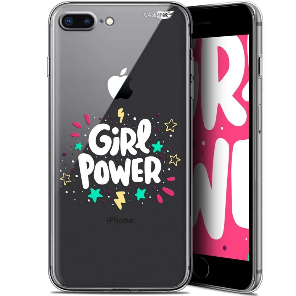 Caseink - Coque arrière Apple iPhone 7/8 Plus (4.7 ) Gel HD [ Nouvelle Collection - Souple - Antichoc - Imprimé en France] Girl Power - Coque, étui smartphone