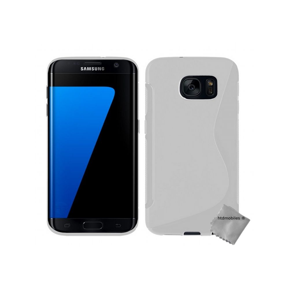 Htdmobiles - Housse etui coque silicone gel fine pour Samsung G935 Galaxy S7 Edge + verre trempe - BLANC - Autres accessoires smartphone