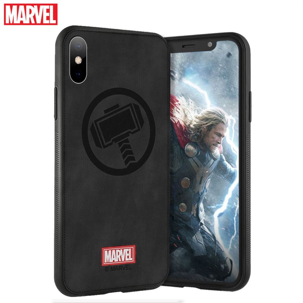 Generic - Marvel Avengers cas Infinity War en cuir souple pour iPhone XS Max 6.5 pouces Noir - Autres accessoires smartphone