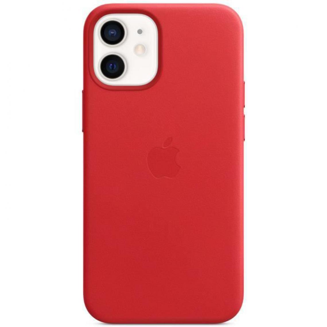 Apple - APPLE iPhone 12 mini Coque en cuir avec MagSafe - (PRODUCT)RED - Bracelet connecté