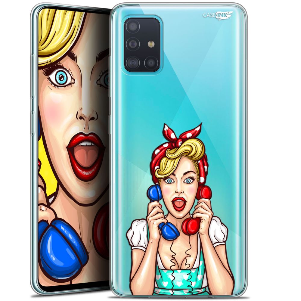 Caseink - Coque arrière Samsung Galaxy A51 (A515) (6.5 ) Gel HD [ Nouvelle Collection - Souple - Antichoc - Imprimé en France] Calling Girl - Coque, étui smartphone