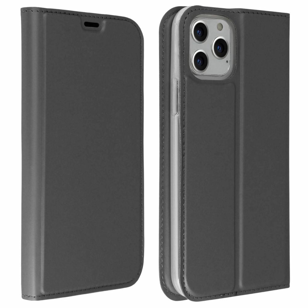 Avizar - Housse iPhone 11 Pro Étui Porte-carte Support Vidéo gris anthracite - Coque, étui smartphone