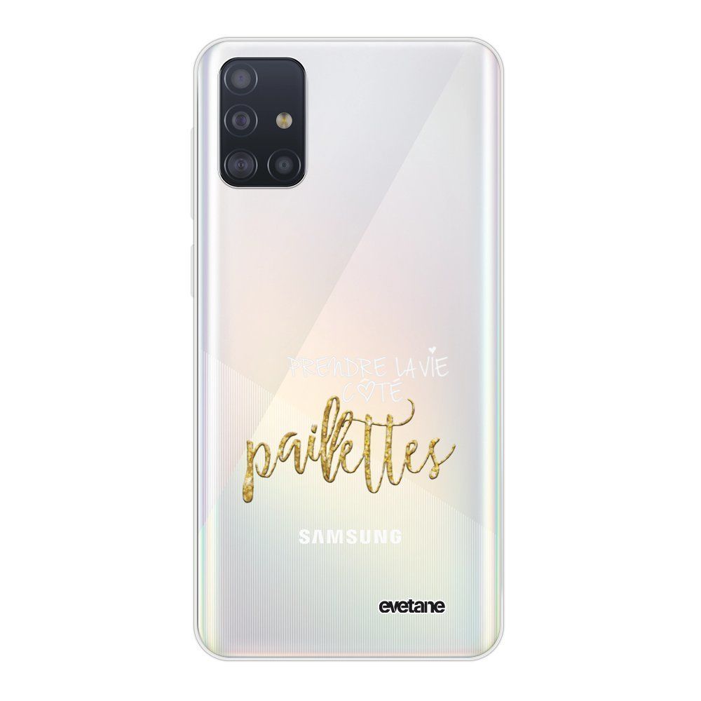 Evetane - Coque Samsung Galaxy A51 5G 360 intégrale transparente Côté Paillettes Ecriture Tendance Design Evetane. - Coque, étui smartphone